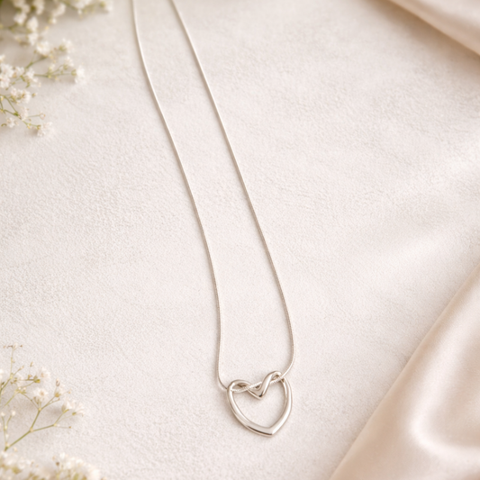 Heartfelt Hollow Pendant Necklace