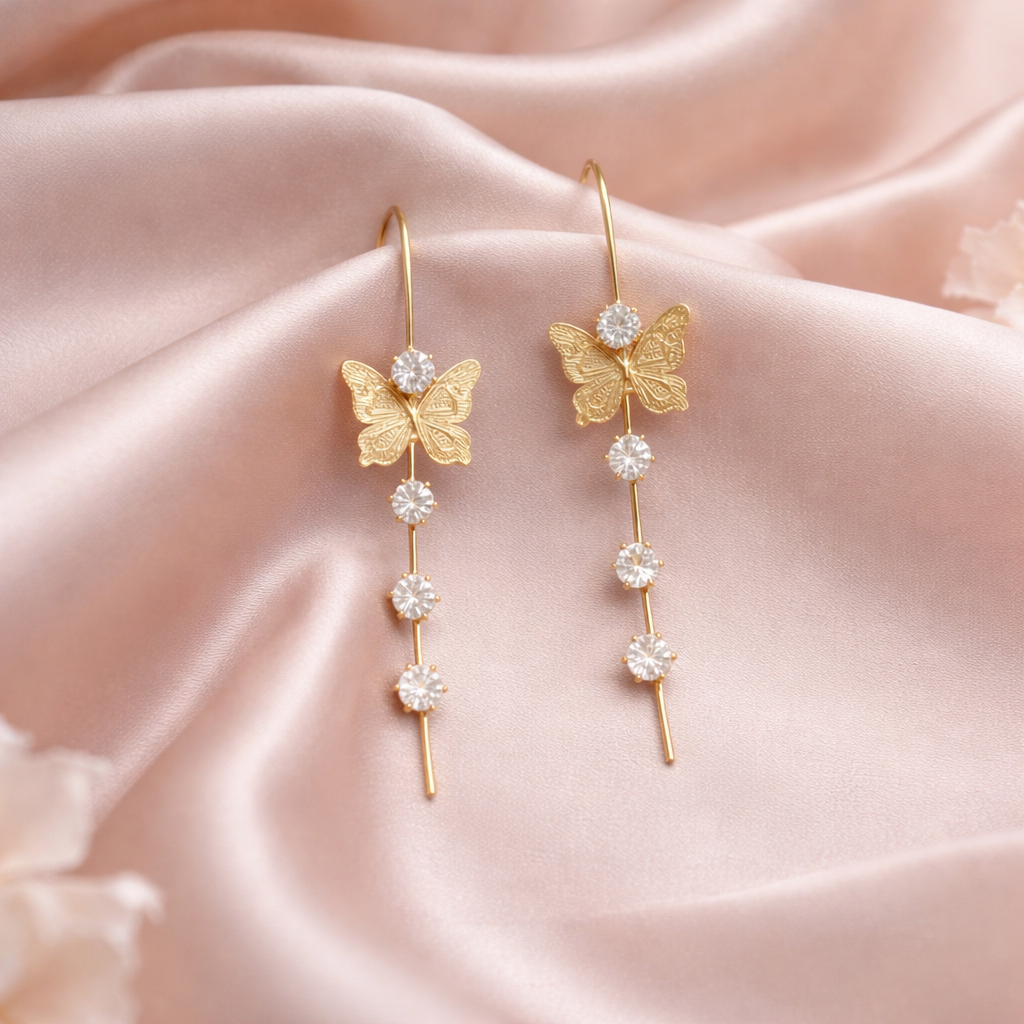 Butterfly Drop Earrings - Lightweight Drop Earrings